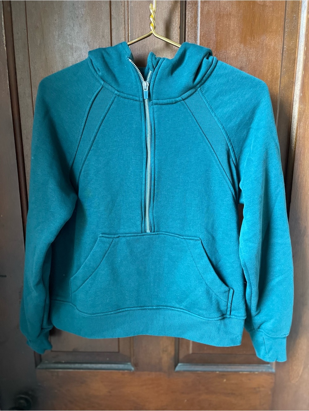 Danskin women's small green half zip pullover sweatshirt
